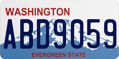 WA license plate ABD9059