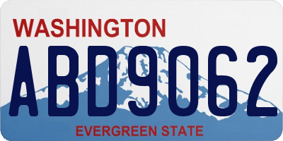 WA license plate ABD9062