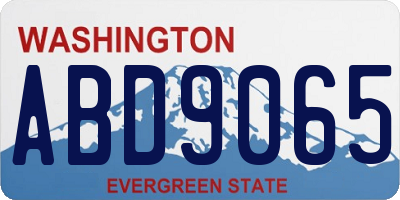 WA license plate ABD9065