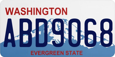 WA license plate ABD9068