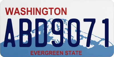 WA license plate ABD9071