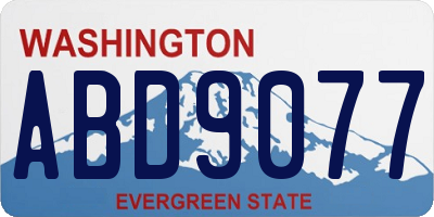 WA license plate ABD9077