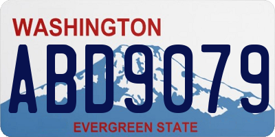 WA license plate ABD9079