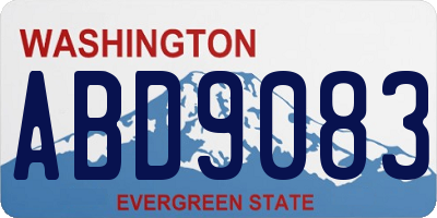 WA license plate ABD9083