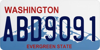 WA license plate ABD9091