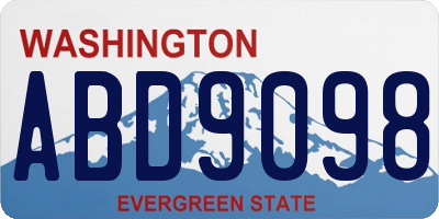 WA license plate ABD9098