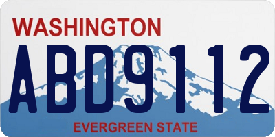 WA license plate ABD9112