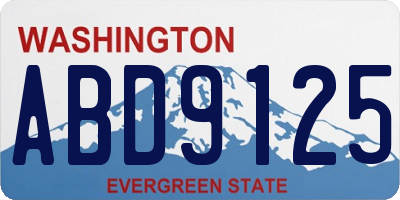 WA license plate ABD9125