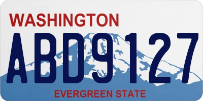 WA license plate ABD9127