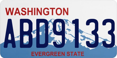 WA license plate ABD9133