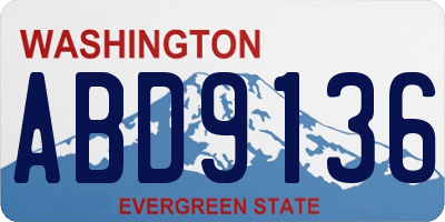 WA license plate ABD9136