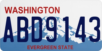 WA license plate ABD9143