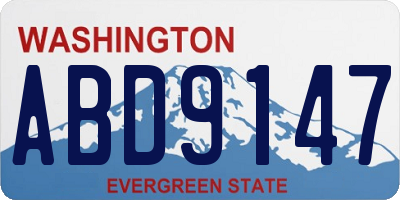 WA license plate ABD9147