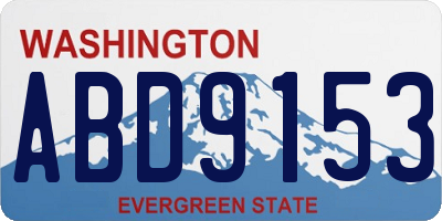 WA license plate ABD9153