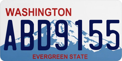 WA license plate ABD9155