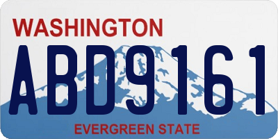 WA license plate ABD9161