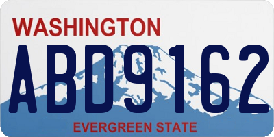 WA license plate ABD9162