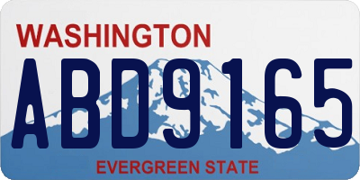 WA license plate ABD9165