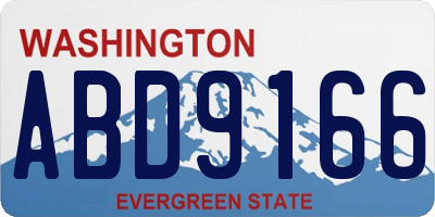 WA license plate ABD9166