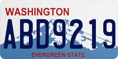 WA license plate ABD9219