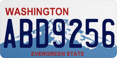 WA license plate ABD9256