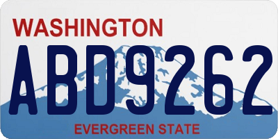 WA license plate ABD9262