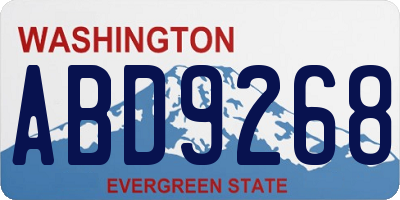 WA license plate ABD9268