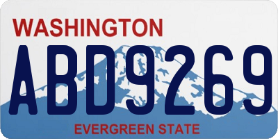WA license plate ABD9269