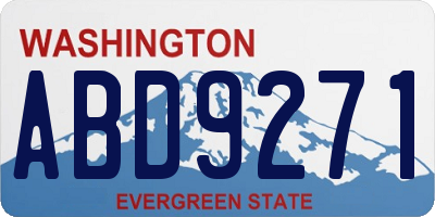 WA license plate ABD9271