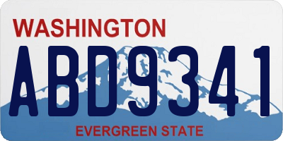 WA license plate ABD9341