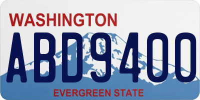 WA license plate ABD9400