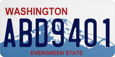 WA license plate ABD9401