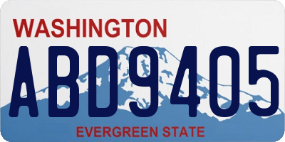 WA license plate ABD9405