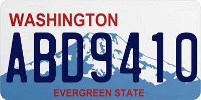 WA license plate ABD9410