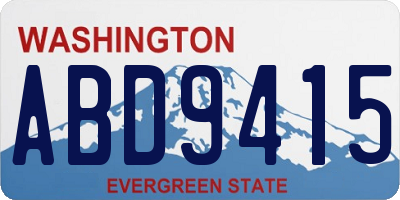WA license plate ABD9415