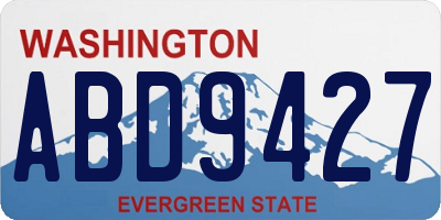 WA license plate ABD9427