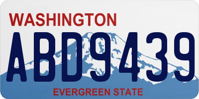 WA license plate ABD9439