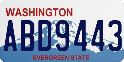 WA license plate ABD9443