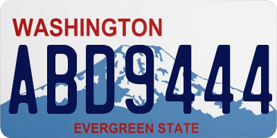 WA license plate ABD9444