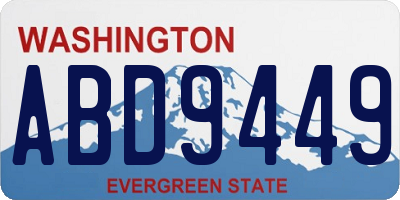 WA license plate ABD9449
