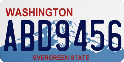 WA license plate ABD9456