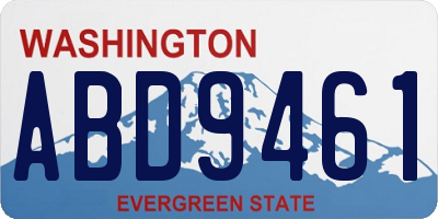 WA license plate ABD9461