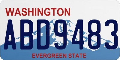 WA license plate ABD9483
