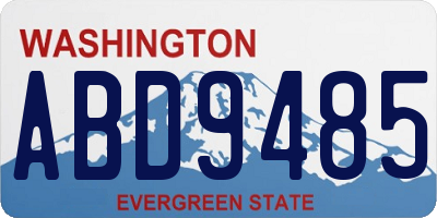 WA license plate ABD9485