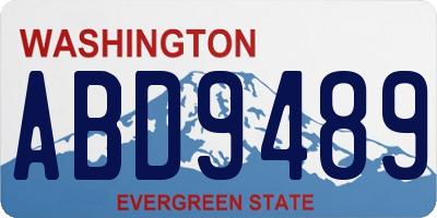 WA license plate ABD9489