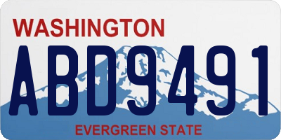 WA license plate ABD9491
