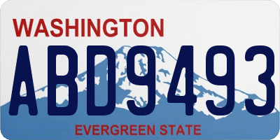 WA license plate ABD9493