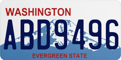 WA license plate ABD9496