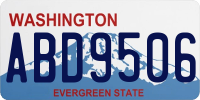 WA license plate ABD9506