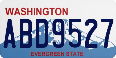 WA license plate ABD9527